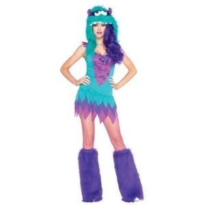 Complete Fuzzy Frankie Costume w/hat & leg warmers